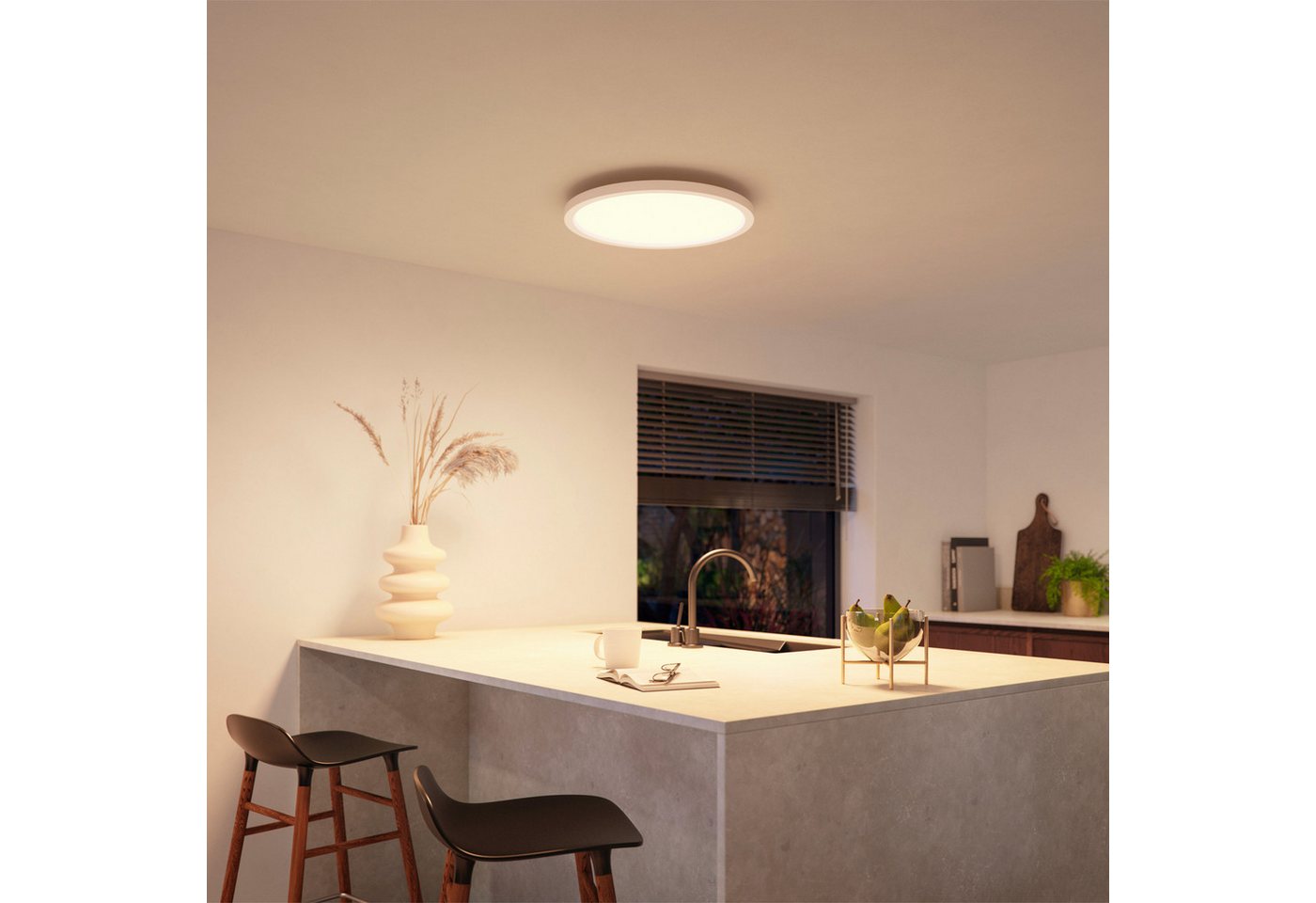 Philips Hue LED Panel White & Color Ambiance Devote Panelleuchte rund, 43 cm, Abschaltautomatik, Bluetooth, CCT - über Fernbedienung, Dimmfunktion, Farbsteuerun – Bild 2 von 5