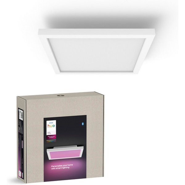 Philips Hue LED Panel White & Color Ambiance Surimu, 30x30cm, Abschaltautomatik, Bluetooth, CCT - über Fernbedienung, Dimmfunktion, Einschlafhilfe, Farbsteuerun