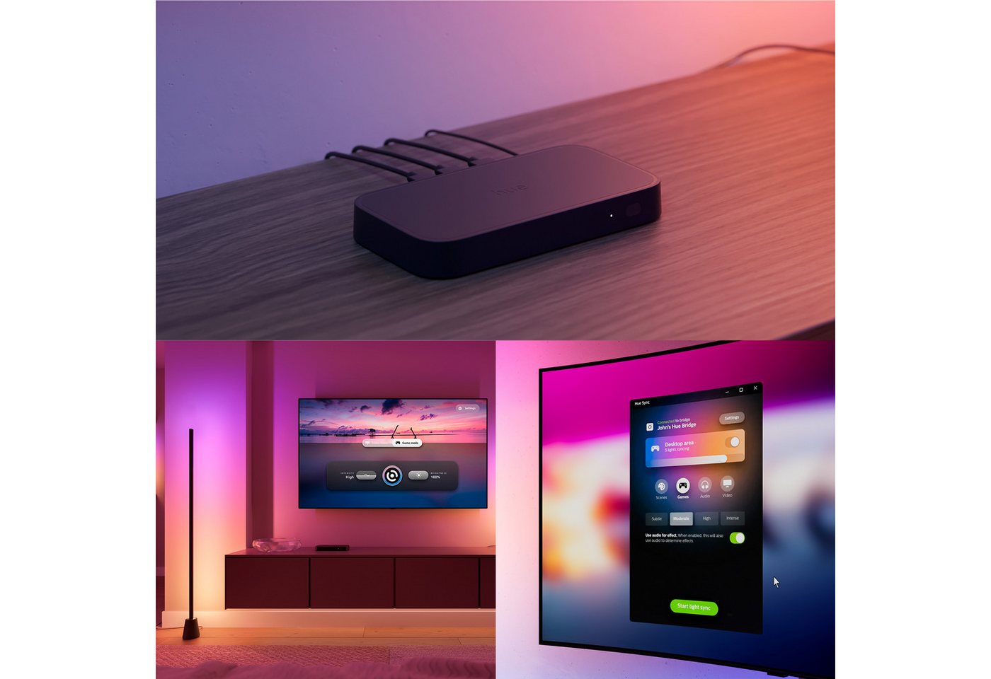 Philips Hue LED Stehlampe Play Stehleuchte, 135 cm, RGBW, Weiß & Farbverläufe, smartes Licht, Abschaltautomatik, Bluetooth, CCT - über Fernbedienung, Dimmer, Di – Bild 5 von 5