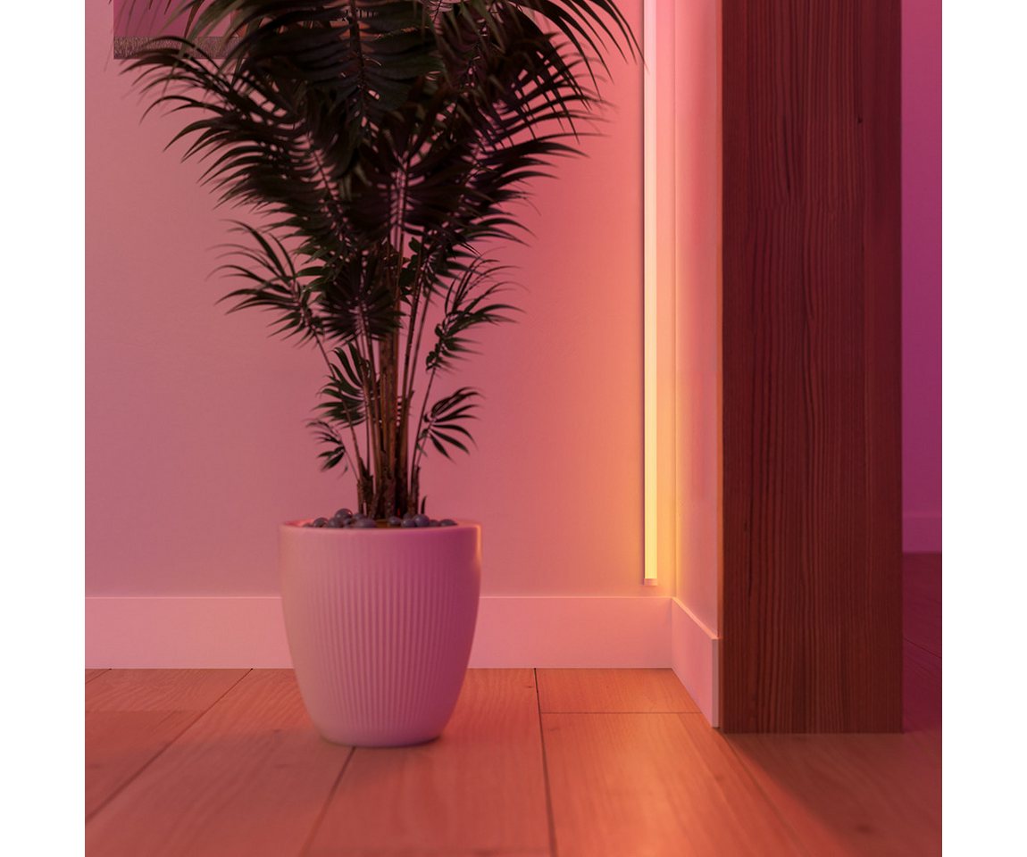 Philips Hue LED Stripe OmniGlow Gradient Premium Lightstrip, Gradient Farbverläufe, App-/Sprachsteuerung, zuschneidbar, Diffusor – Bild 3 von 5
