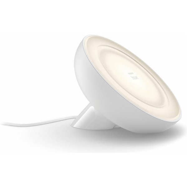Philips Hue LED Tischleuchte White & Color Ambiance Bloom weiß, Abschaltautomatik, Bluetooth, CCT - über Fernbedienung, Dimmfunktion, Einschlafhilfe, Farbsteuer