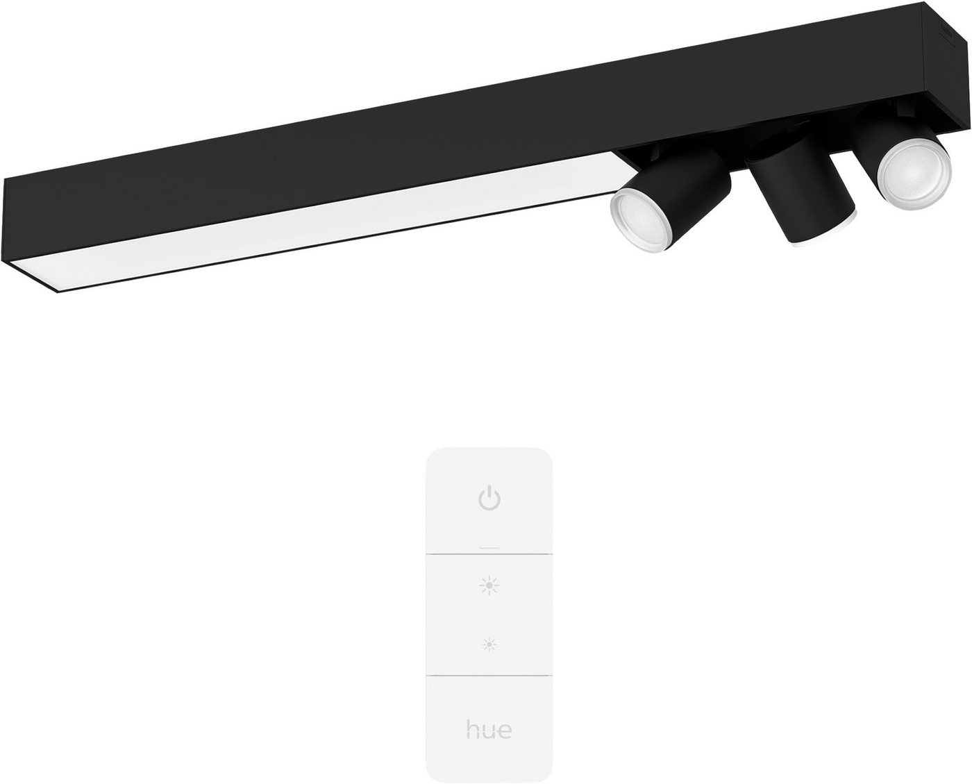 Philips Hue Smarte LED-Leuchte Bundle White & Color Ambiance Centris 3er Spot schwarz, Abschaltautomatik, Bluetooth, CCT - über Fernbedienung, Dimmer, Dimmfunkt – Bild 2 von 5