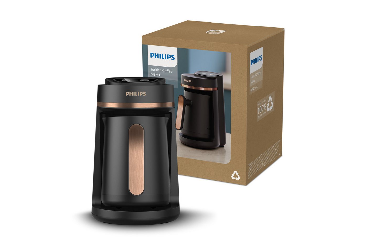 Philips Kaffeebereiter HD150/60 Türkischer Kaffeekocher 5000 Series, mit Funktion für langsames Brühen u. Überhitzungs- und Überlaufschutz – Bild 3 von 5