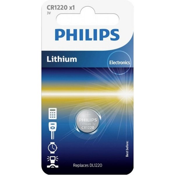 Philips Philips Knopfzelle CR1220 3 V 1 St. Lithium Minicells Knopfzelle