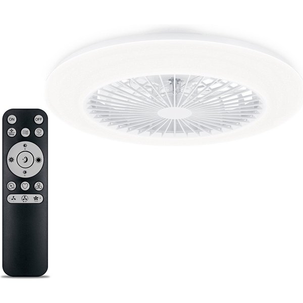 Philips LED Deckenleuchte Deckenventilator Amigo, Abschaltautomatik, CCT - über Fernbedienung, Dimmer, Dimmfunktion, Farbsteuerung, Farbwechsel, Fernbedienung, 