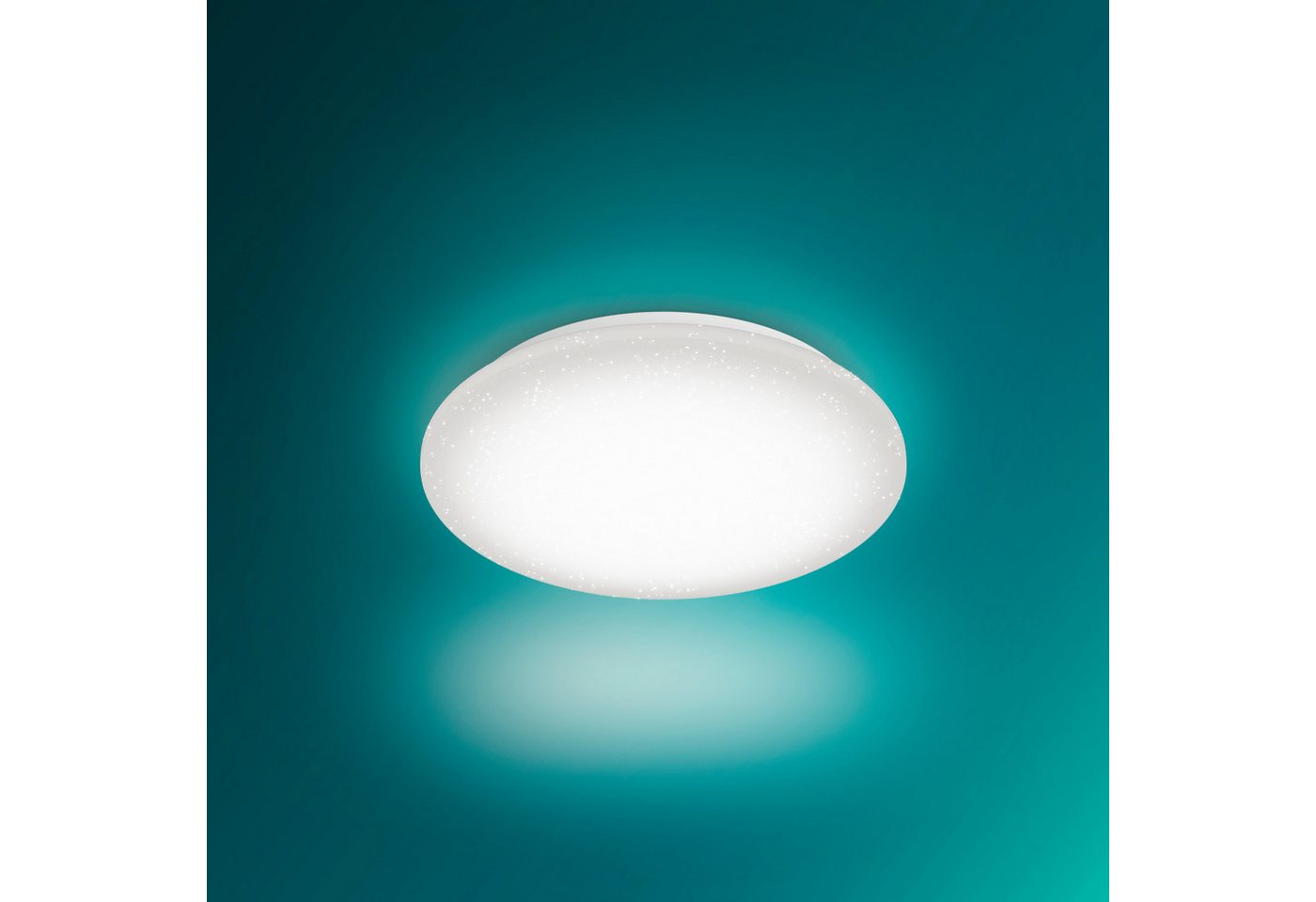 Philips LED Deckenleuchte Moire CL200, warmweiß (2700K), rund, weiß, LED fest integriert, Warmweiß, Sternenlichtoptik – Bild 3 von 5
