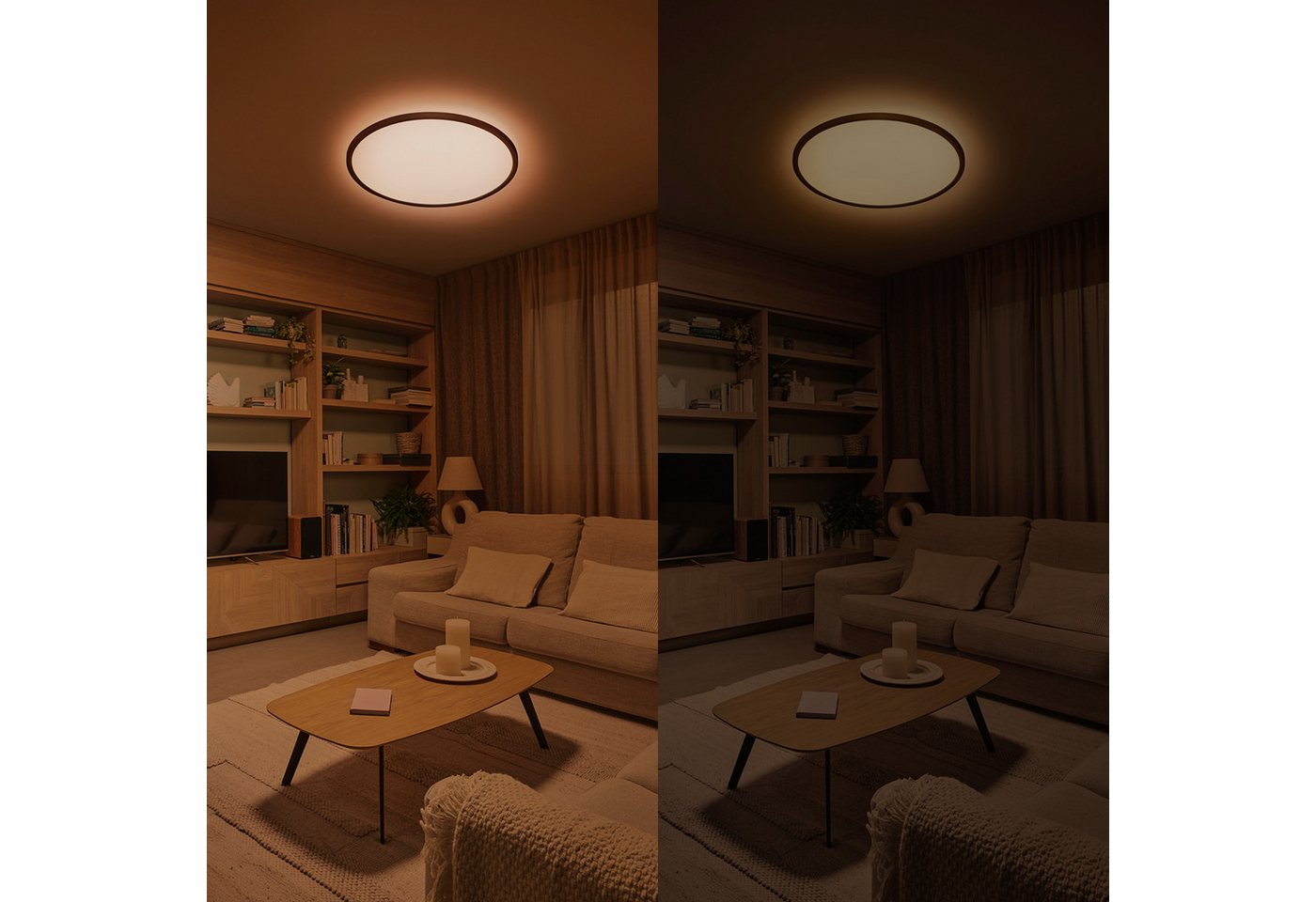 Philips LED Deckenleuchte Superslim All-in-one, 16 W, rund, Schwarz, CCT - über Fernbedienung, Dimmer, Dimmfunktion, Farbsteuerung, Fernbedienung, Infrarot inkl – Bild 3 von 5