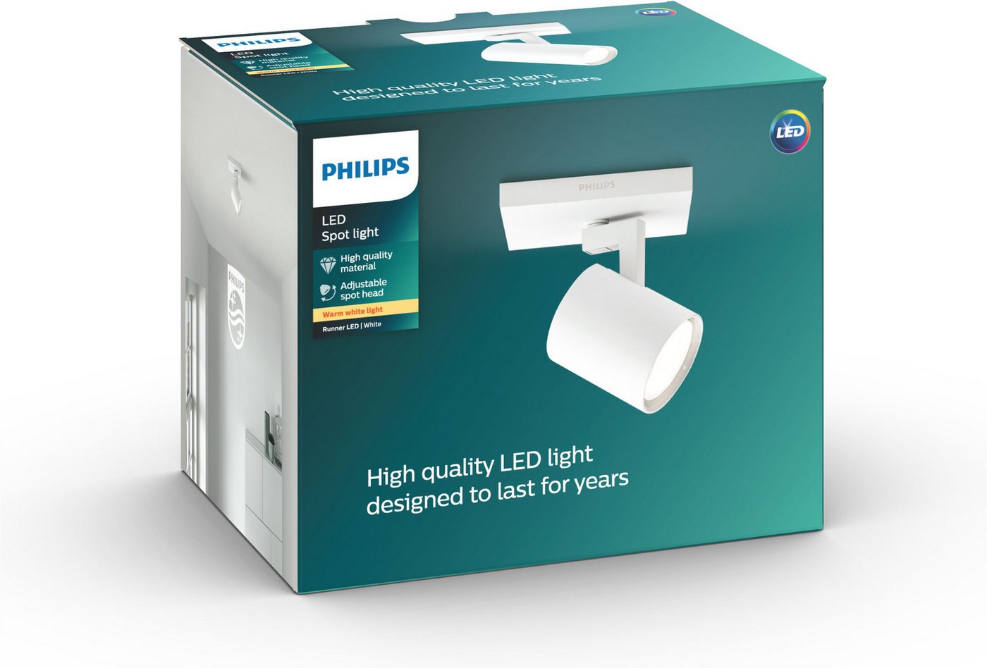 Philips LED Deckenspot myLiving Runner 3flg., 690lm, Weiß, LED fest integriert, Warmweiß – Bild 3 von 3