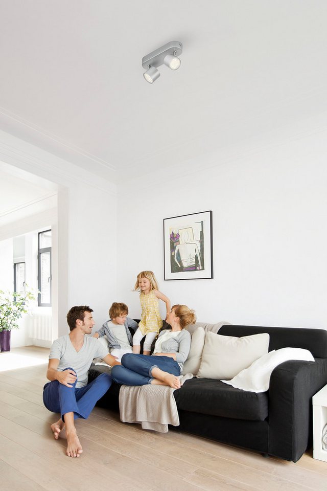 Philips LED Deckenspot myLiving Star Doppelspot, 1000lm, Aluminium, LED fest integriert, Warmweiß – Bild 2 von 3
