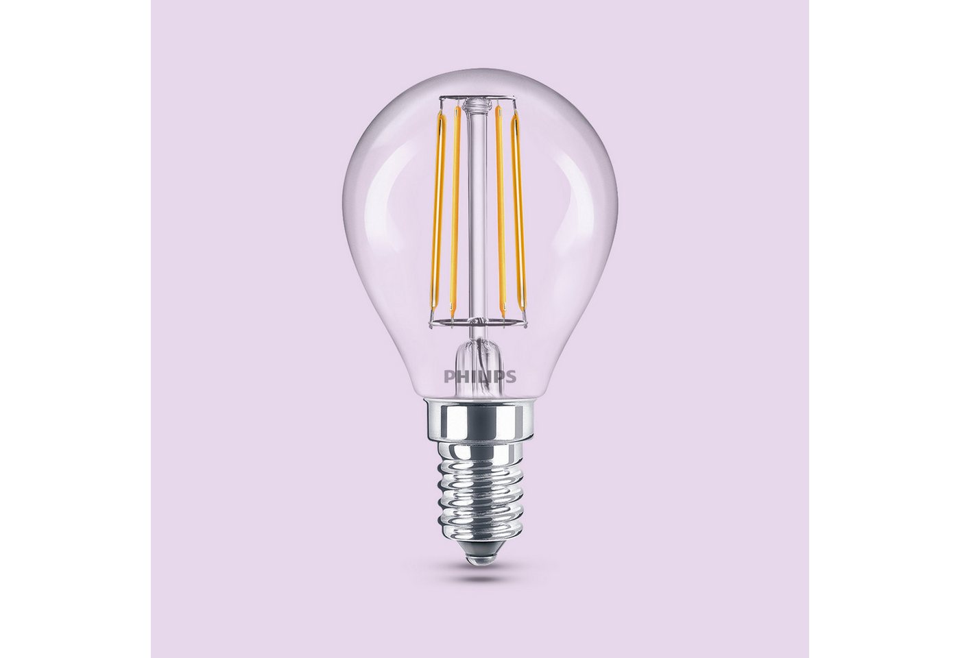 Philips LED-Leuchtmittel Classic 40W Non-Dim, E14, 6 St., Warmweiß – Bild 2 von 5