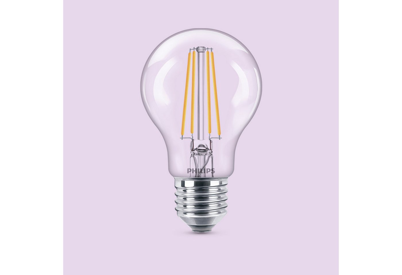 Philips LED-Leuchtmittel Classic 60W Non-Dim, E27, 6 St., Warmweiß – Bild 2 von 5