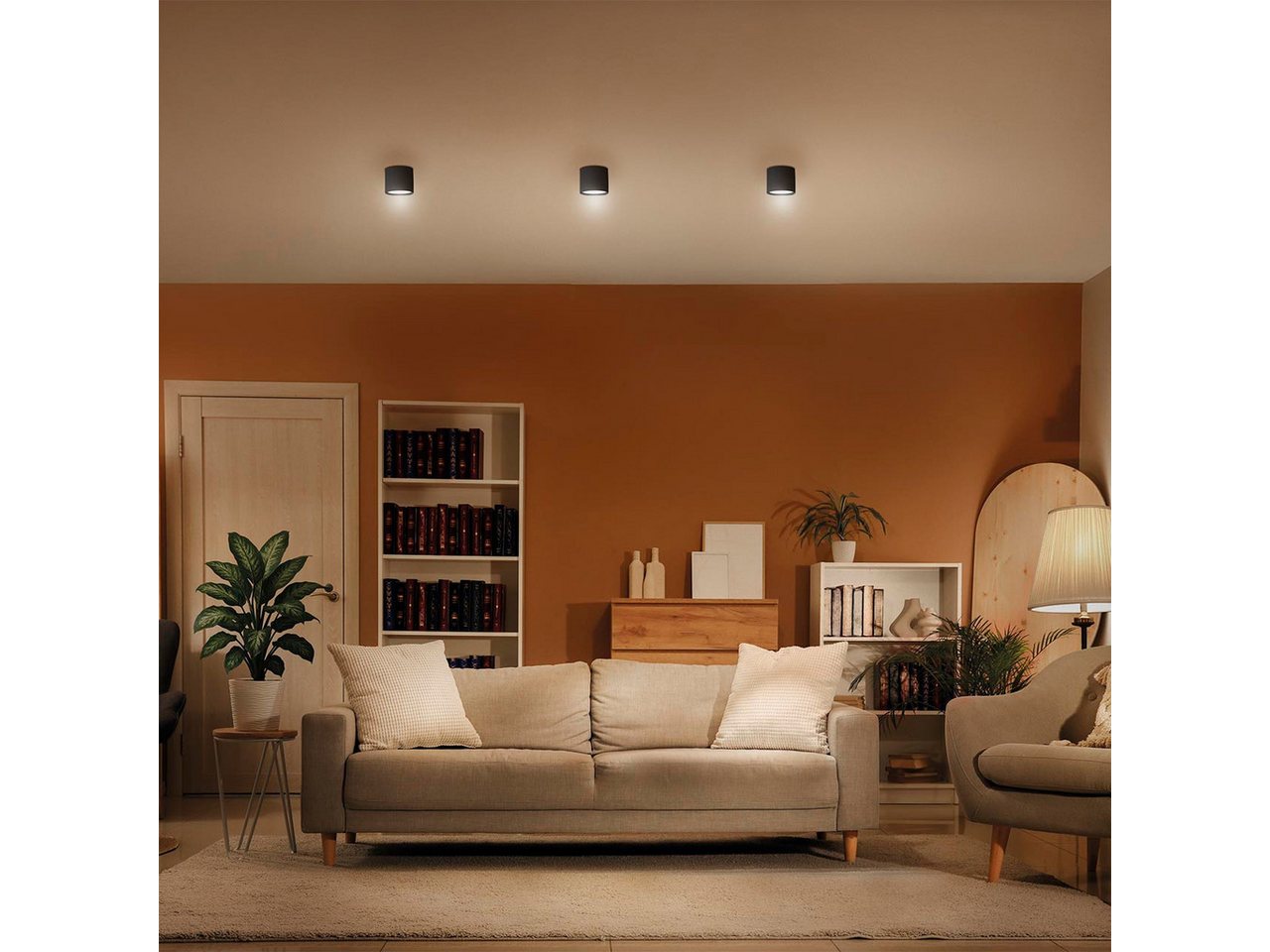 Philips LED-Leuchtmittel GU10 WarmGlow Lampe, 5er Pack, GU10, 5 St., Warmweiß, dimmbar (2200-2700K), schmaler Abstrahlwinkel, Glas – Bild 5 von 5