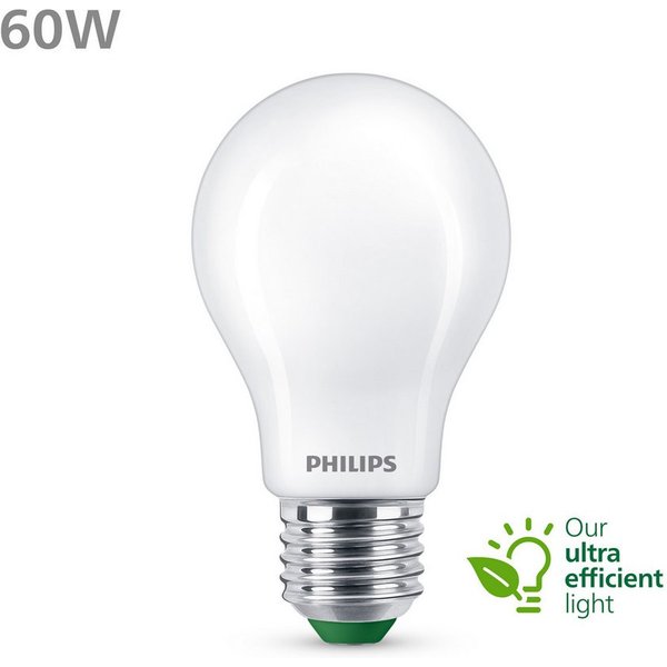 Philips LED-Leuchtmittel UltraEfficient 60W 2700K, E27, 3 St., Warmweiß