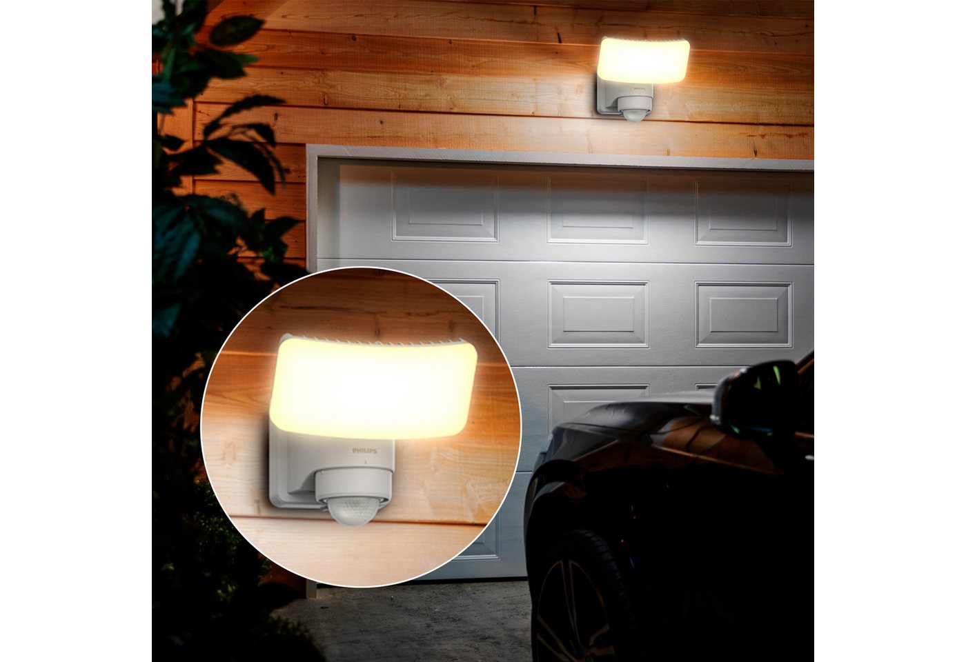 Philips LED Solarleuchte Outdoor Ultra-Efficient Solar Tylus Sicherheits-Flutlicht, Abschaltautomatik, Bewegungsmelder, Dimmfunktion, Leuchtdauer einstellbar, M – Bild 2 von 5