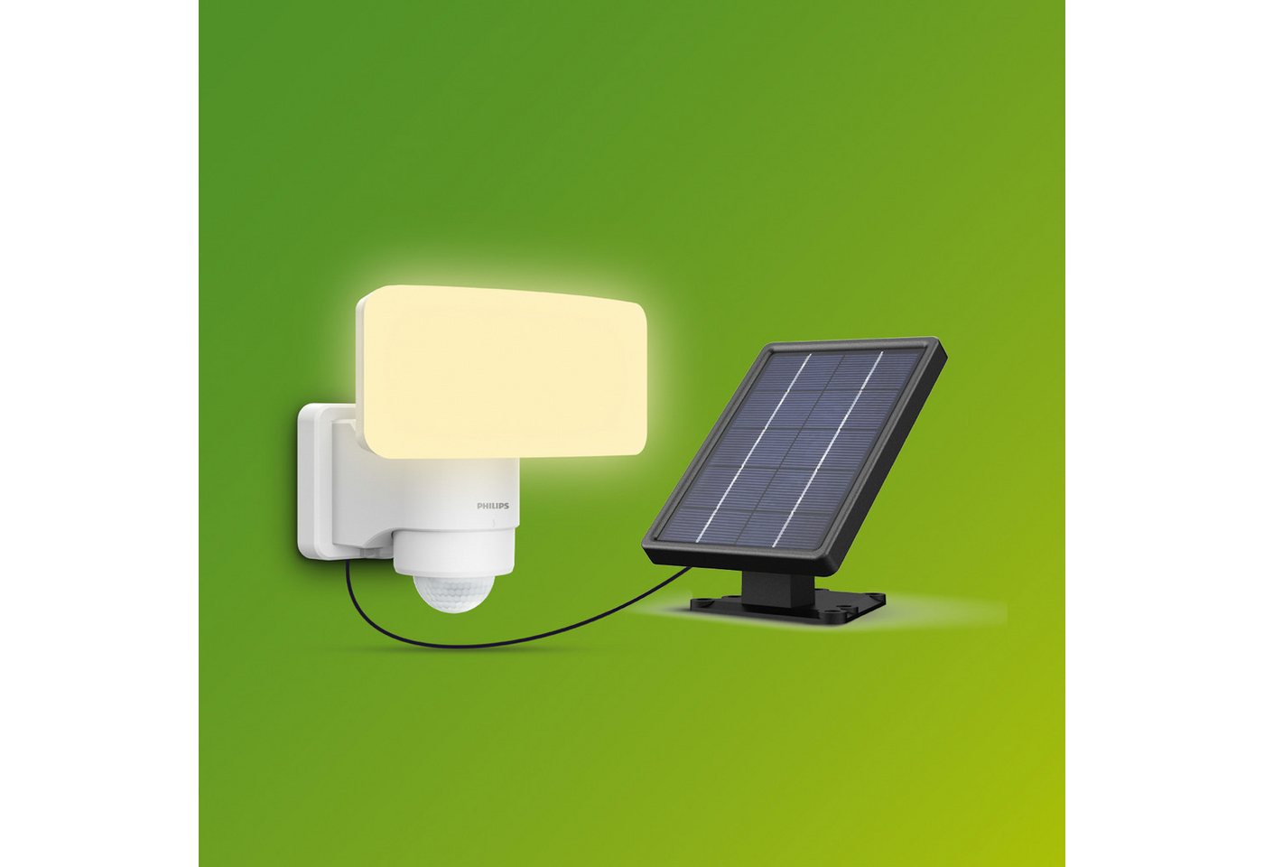 Philips LED Solarleuchte Outdoor Ultra-Efficient Solar Tylus Sicherheits-Flutlicht, Abschaltautomatik, Bewegungsmelder, Dimmfunktion, Leuchtdauer einstellbar, M – Bild 4 von 5