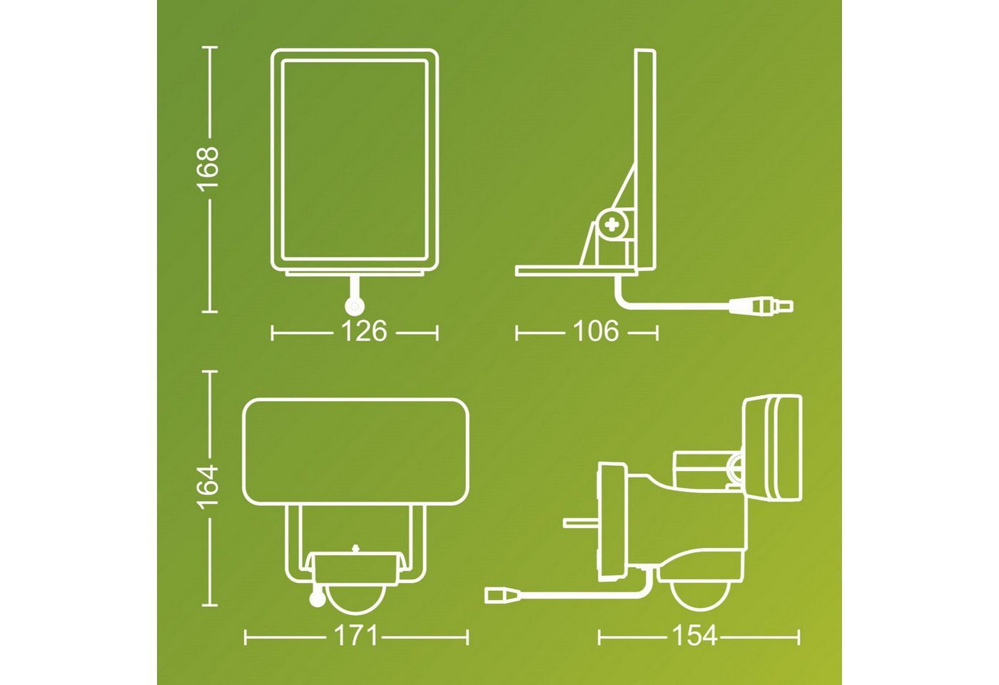 Philips LED Solarleuchte Outdoor Ultra-Efficient Solar Tylus Sicherheits-Flutlicht, Abschaltautomatik, Bewegungsmelder, Dimmfunktion, Leuchtdauer einstellbar, M – Bild 5 von 5