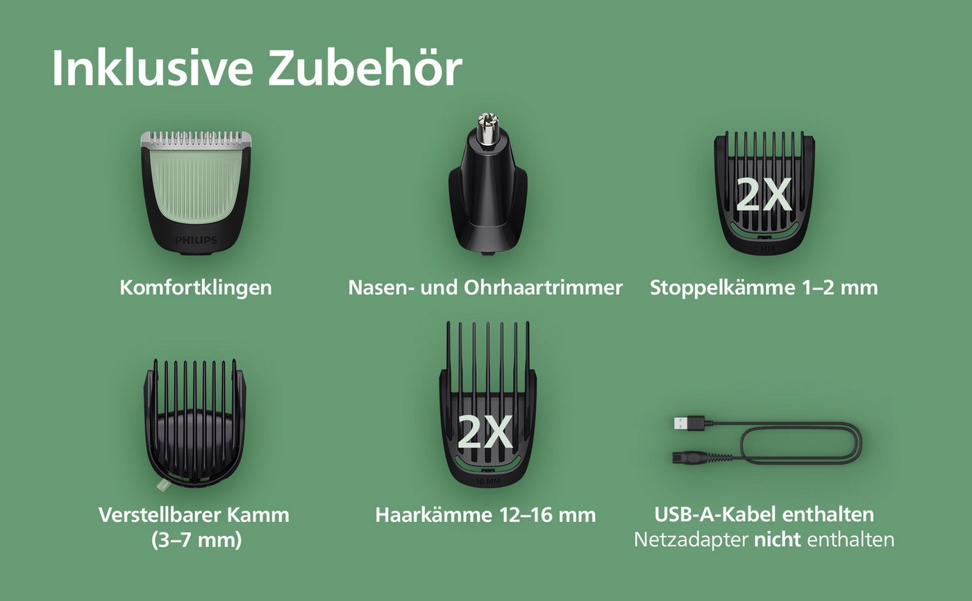 Philips Multifunktionstrimmer Series 3000 MG3945/15, 9-in-1-Trimmer für Gesicht, Körper und Kopfhaare – Bild 5 von 5