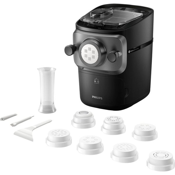 Philips Nudelmaschine Pastamaker HR2665/93 Avance Collection, 200 W, inkl. Wiegefunktion und 7 Formscheiben