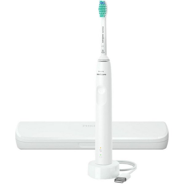 Philips Schallzahnbürste Schallzahnbürste mit Drucksensor, 14 Tage Akku, Smartimer & QuadPacer