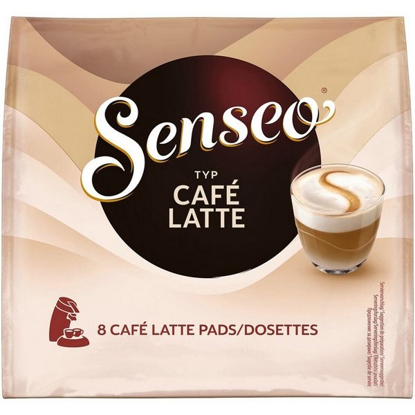 Philips Senseo Kaffee Café Latte, 8 Pads