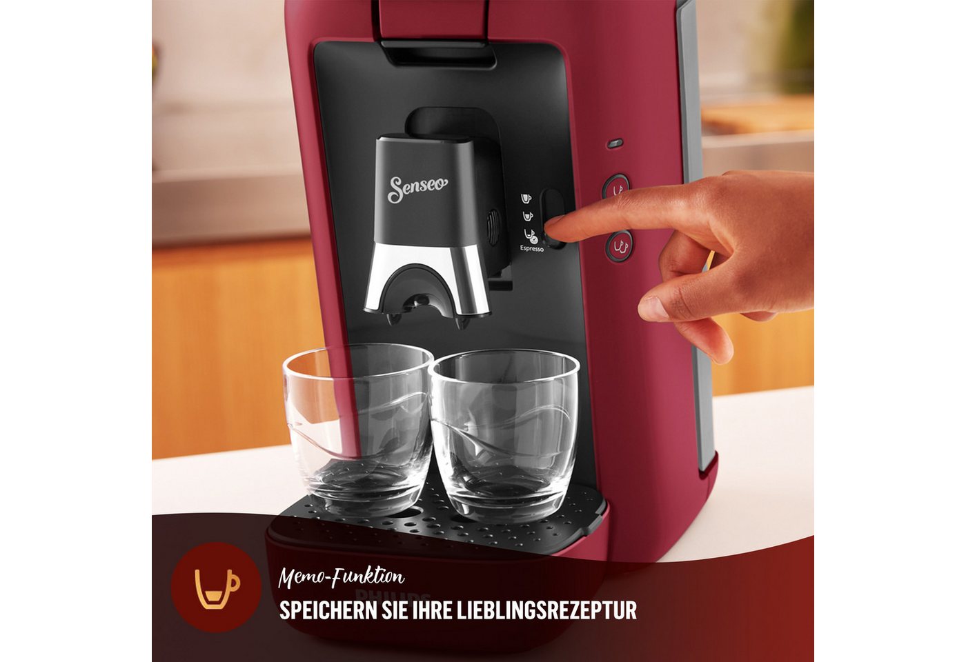 Philips Senseo Kaffeepadmaschine Maestro CSA260/90, mit drei Kaffee-Einstellungen, Memo-Funktion – Bild 2 von 5