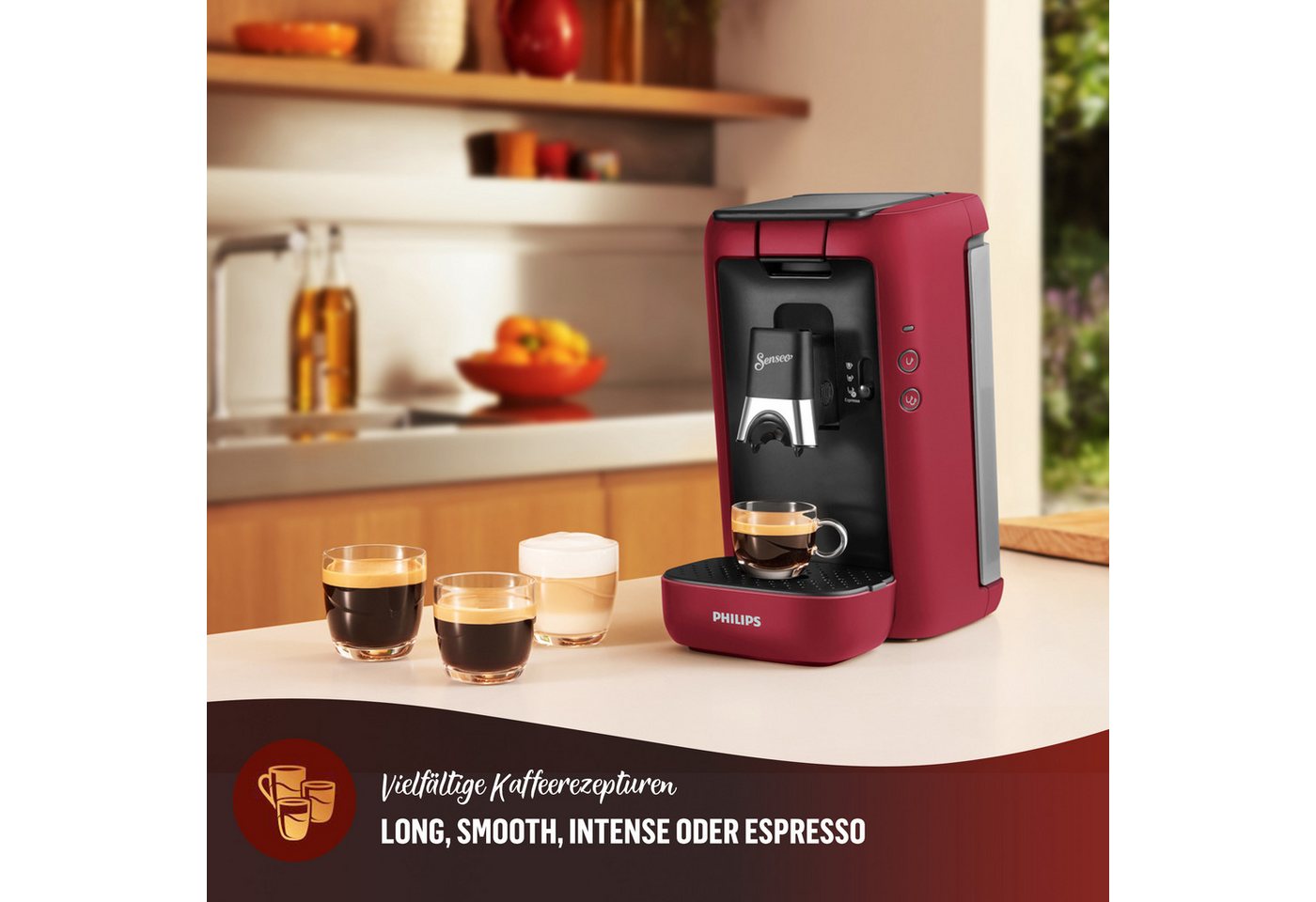 Philips Senseo Kaffeepadmaschine Maestro CSA260/90, mit drei Kaffee-Einstellungen, Memo-Funktion – Bild 3 von 5
