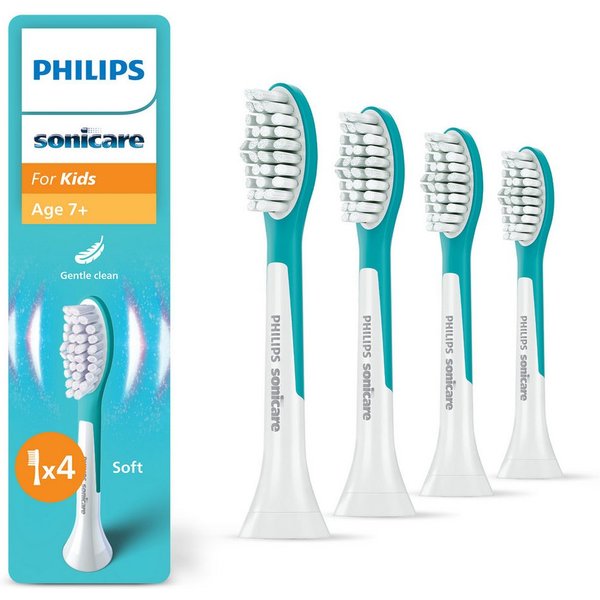 Philips Sonicare Aufsteckbürsten For Kids, für Milchzähne geeignet, ab 7 Jahren, für jedes Sonicare Handstück