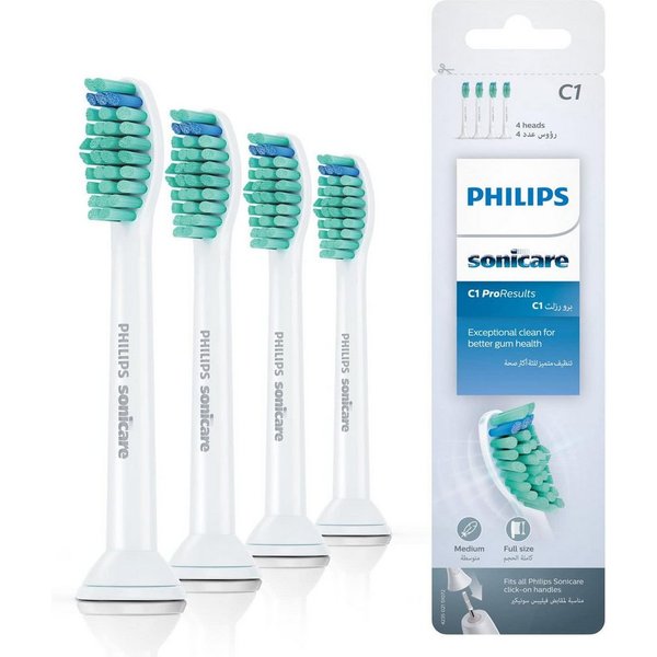 Philips Sonicare Aufsteckbürsten ProResults Standard - 4er-Pack (Modell HX6014/07)