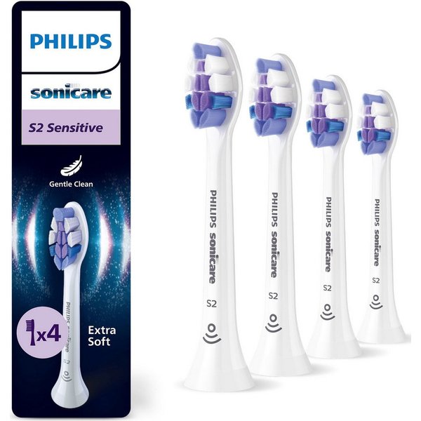 Philips Sonicare Aufsteckbürsten S Sensitive, für empfindliche Zähne und Zahnfleisch, für jedes Sonicare Handstück