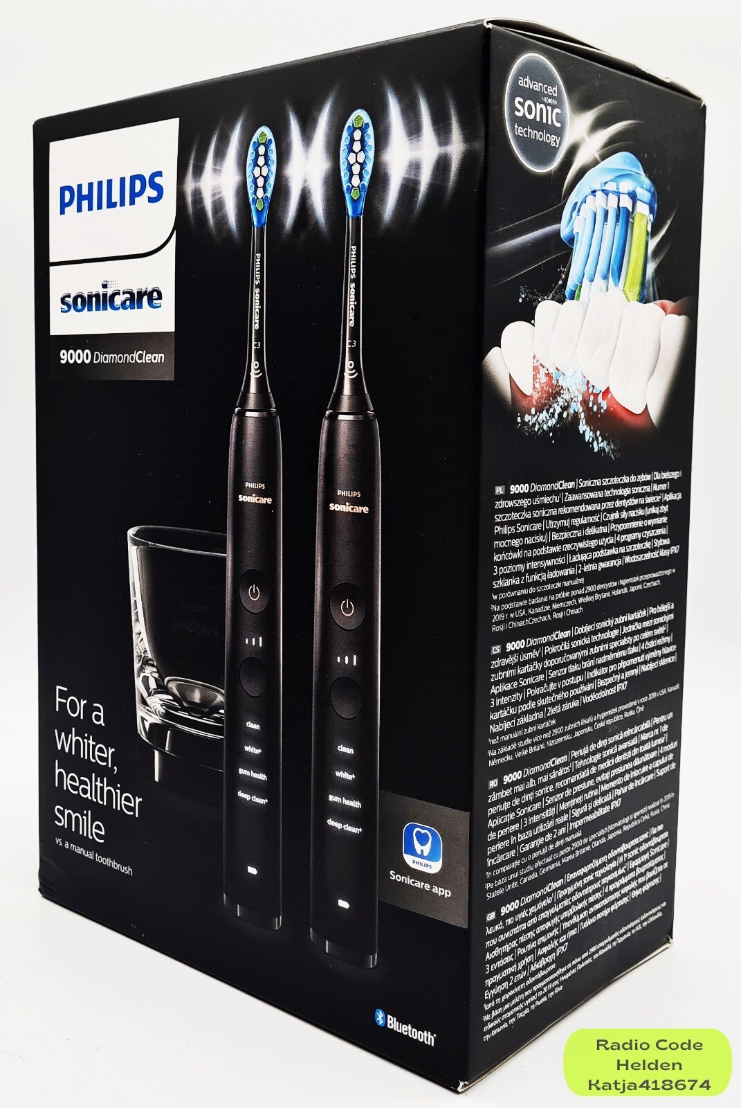 Philips Sonicare DiamondClean Doppelpack elektrische Zahnbürste HX9914/54