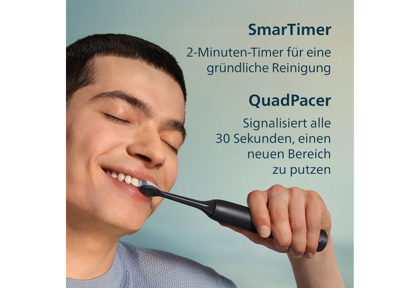Philips Sonicare Elektrische Zahnbürste Series 3100, Aufsteckbürsten: 2 St., mit Drucksensor, 3 Intensitätsstufen, inkl. Reiseetui und Ladegerät – Bild 4 von 5