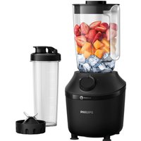 Philips Standmixer HR2041/41 3000 Series, mit ProBlend-Technologie, 450 W, 1,9L-Behälter und 1 Geschwindigkeitsstufe + Impulseinstellung, Schwarz