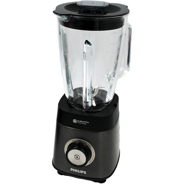 Philips Standmixer HR3040/00 5000 Series, mit ProBlend Plus-Technologie, 1200 W, 2-Liter-Behälter und automatischer Reinigung, Edelstahl/Grau