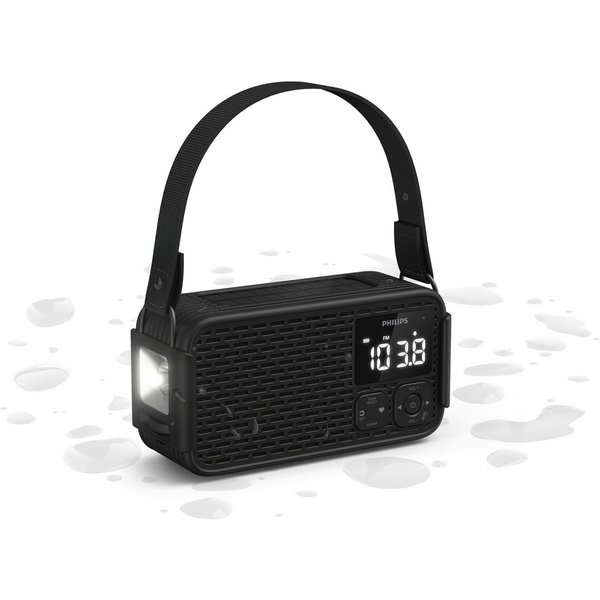 Philips TAR3500/00 Notfallradio (AM-Tuner, FM-Tuner, 3 W, Kurbelradio, LED-Leuchte, lauter SOS-Alarm + Blinkleuchte,USB-C, USB-A)