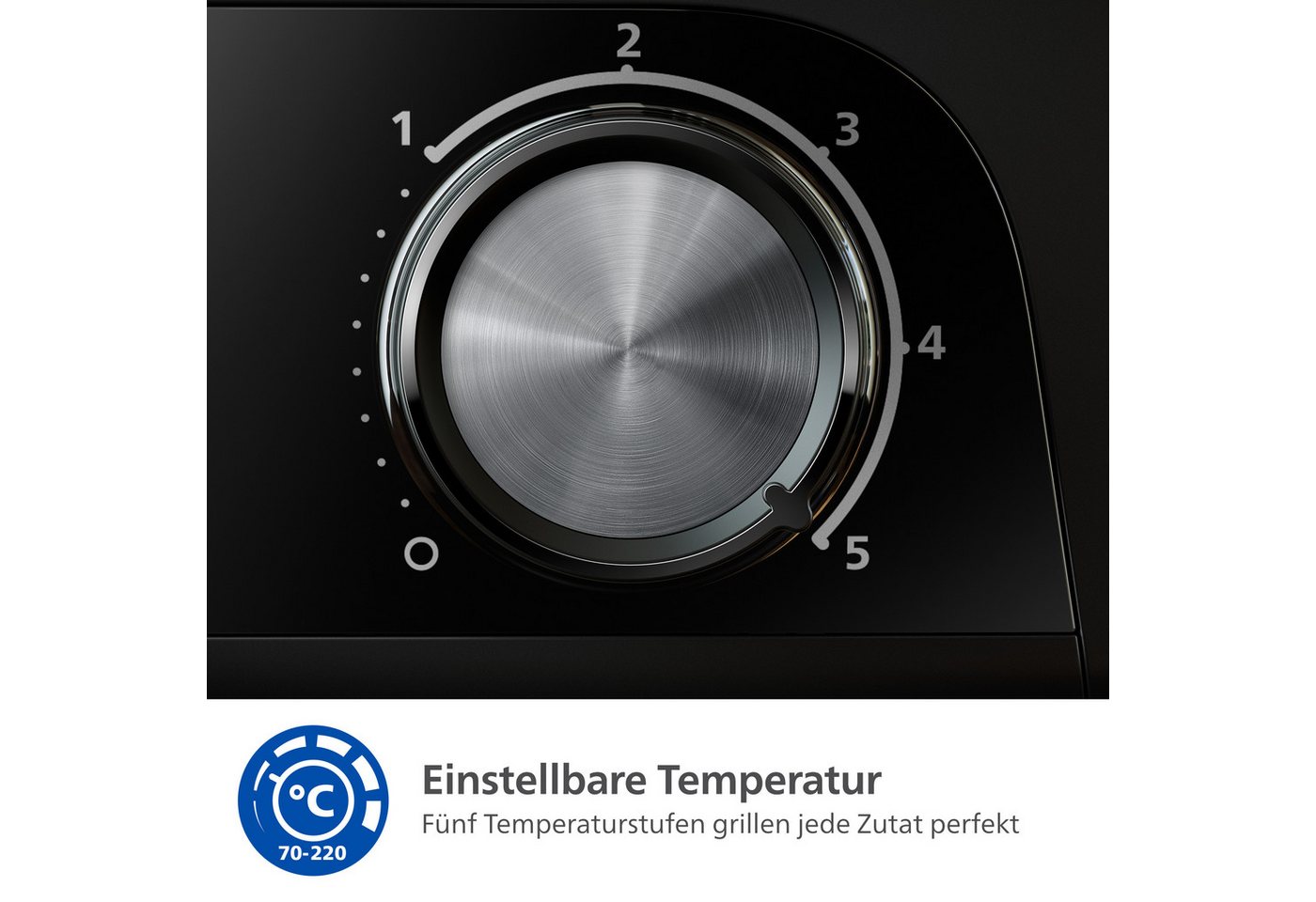 Philips Tischgrill HD6222/90 5000 Series, 2 Heizzonen, wendbare Platten, 2400 W, mit einstellbarer Temperatur u. Grillfläche von 1400 cm² – Bild 5 von 5