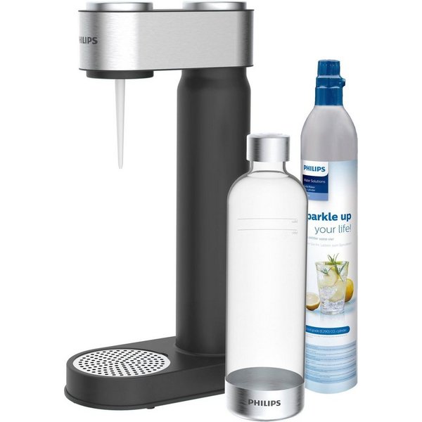 Philips Wassersprudler Viva, & CO2-Zylinder,1L Kunststoff-Flasche