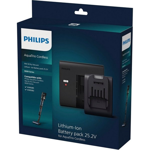 Philips XV1797/01 Staubsauger-Akku, Wechselakku + Schnellladestation für AquaTrio, 25,2 V