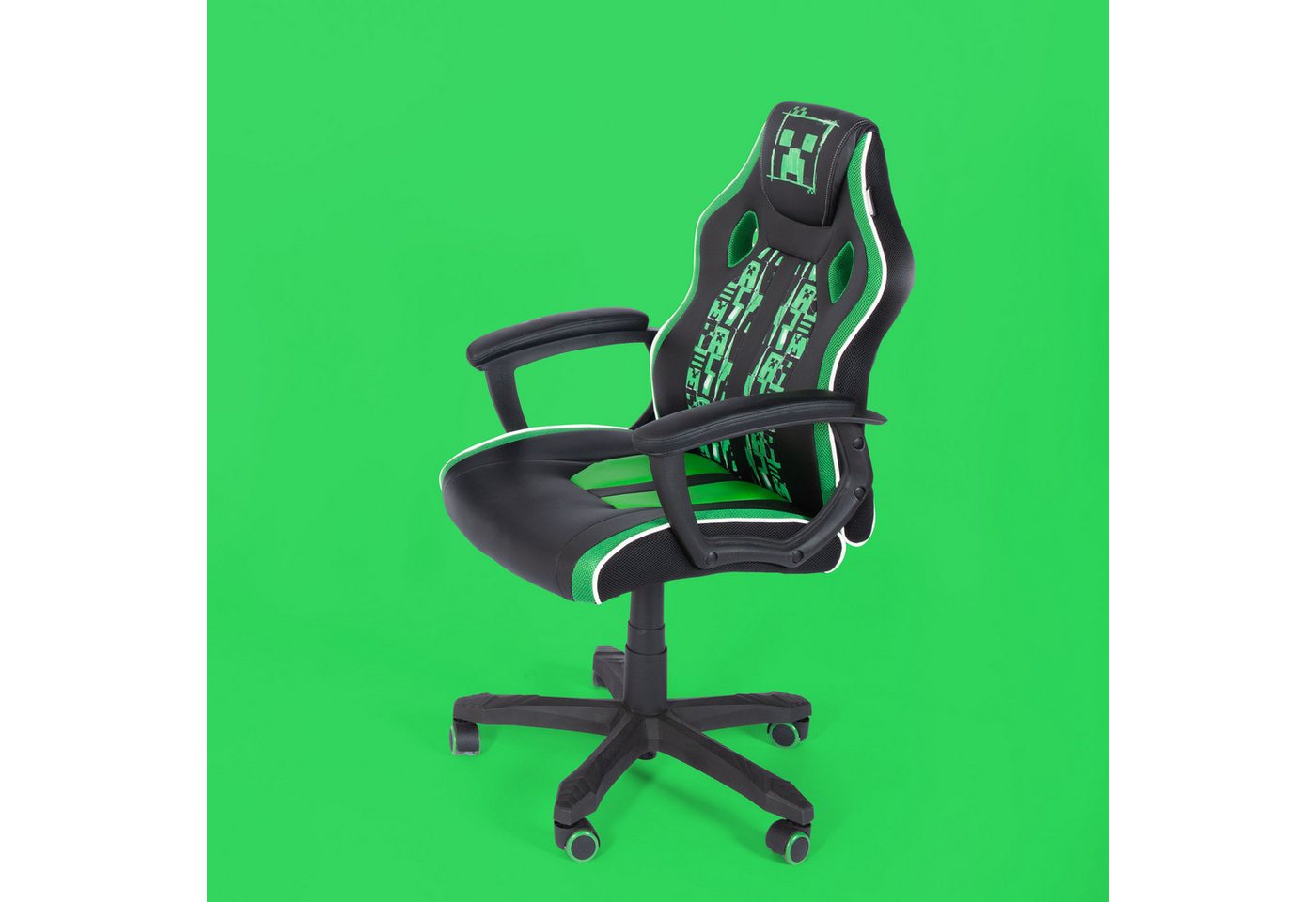 Phoenix Gaming-Stuhl (1 St), grüne Absetzungen, Racing Chair – Bild 2 von 5