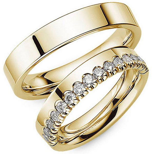 Phönix Trauring Schmuck Geschenk Partnerring Ehering Goldring, Made in Germany - wahlweise mit oder ohne Zirkonia