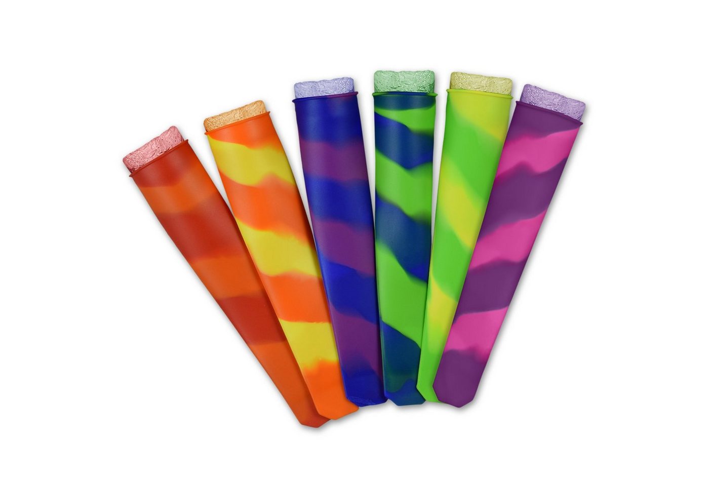 PhoneNatic Eisform 6x Eis-Pops Set Eis zum selber machen - Silikonformen mit Deckel – Bild 2 von 5