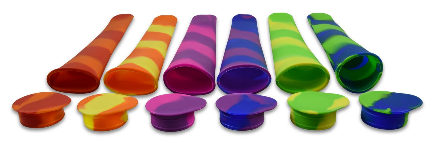 PhoneNatic Eisform 6x Eis-Pops Set Eis zum selber machen - Silikonformen mit Deckel – Bild 3 von 5