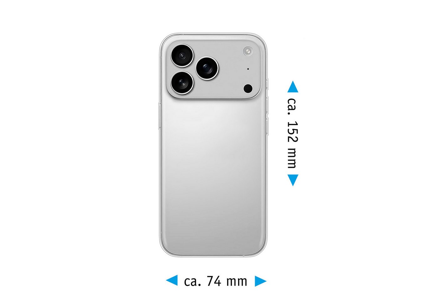 PhoneNatic Handyhülle kompatibel mit iPhone 17 Pro – Slim Case, stoßfest & kratzfest ca. 6,3 Zoll (iPhone 17 Pro), Alltagstauglich, Minimalistisches Design – Bild 2 von 5