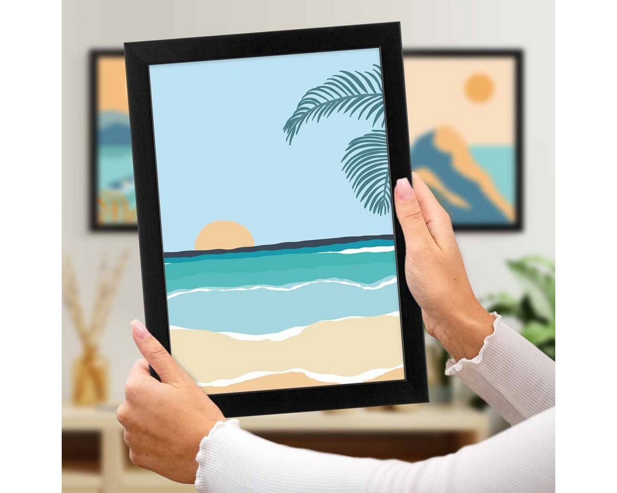 PHOTOLINI Bilderrahmen 3er Set modern mit bruchsicherem Acrylglas, Holz MDF, Fotos & Poster, für 3 Bilder (3er Set), Posterrahmen 20x30 cm zum Aufhängen & Aufst – Bild 4 von 5