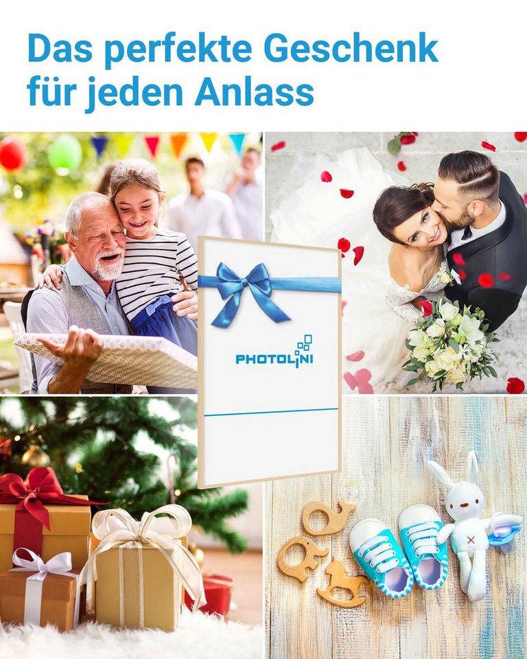 PHOTOLINI Bilderrahmen 3er Set modern mit bruchsicherem Acrylglas, Holz MDF, Fotos & Poster, für 3 Bilder (3er Set), Posterrahmen A3 30x42 cm zum Aufhängen – Bild 5 von 5