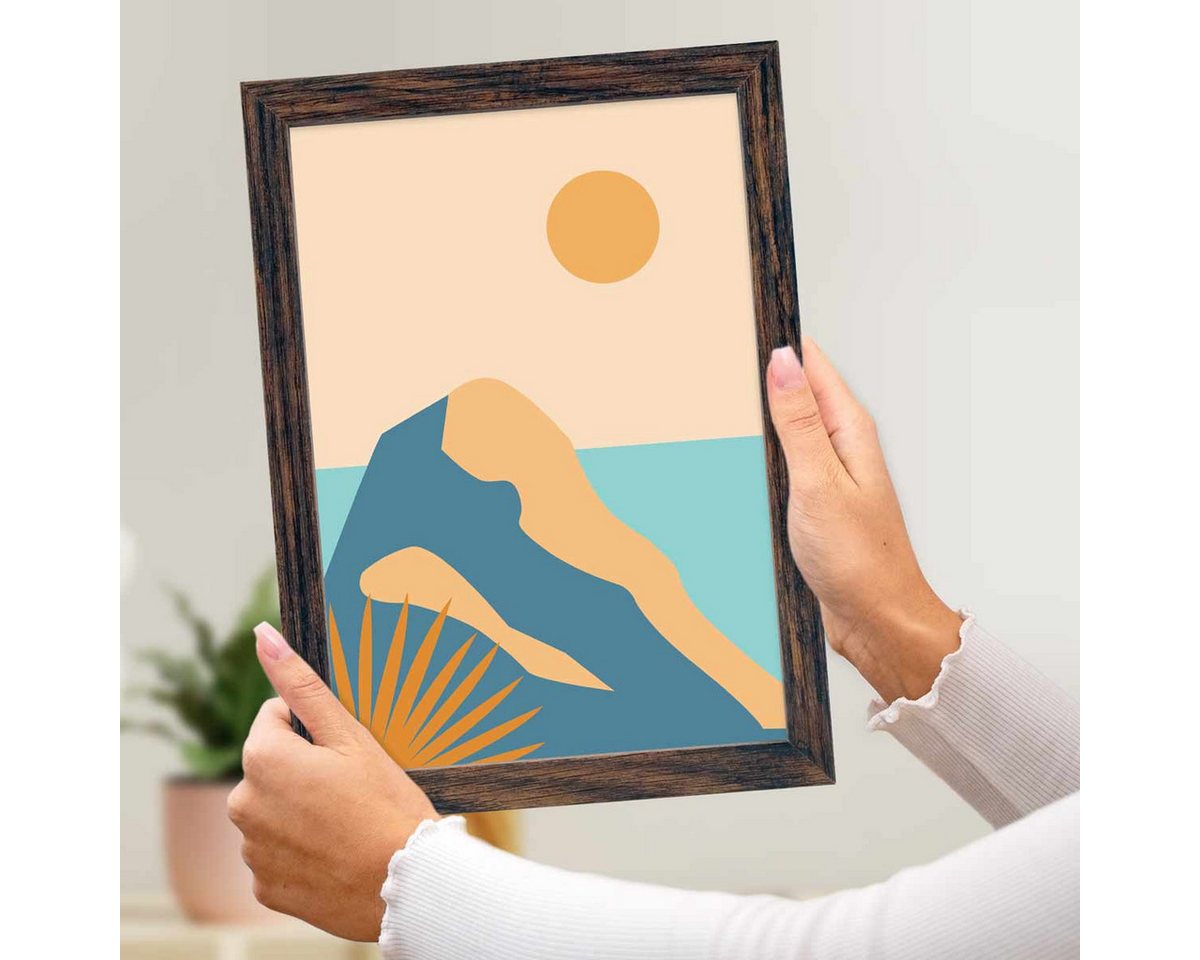 PHOTOLINI Bilderrahmen modern mit bruchsicherem Acrylglas, Holz MDF für Fotos & Poster, für 1 Bilder (1 Einzelrahmen), Posterrahmen 20x30 cm zum Aufhängen & Auf – Bild 4 von 5