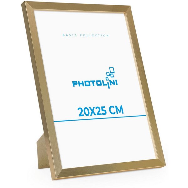 PHOTOLINI Bilderrahmen modern mit bruchsicherem Acrylglas, Holz MDF für Fotos & Poster, für 1 Bilder (1 Einzelrahmen), Posterrahmen 20x25 cm zum Aufhängen & Auf
