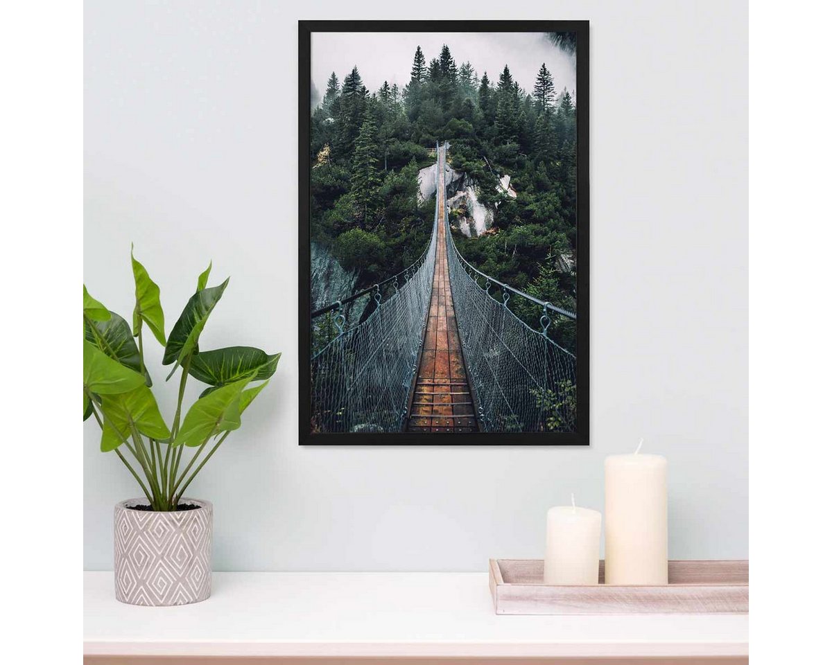 PHOTOLINI Bilderrahmen modern mit bruchsicherem Acrylglas, Holz MDF für Fotos & Poster, für 1 Bilder (1 Einzelrahmen), Posterrahmen 30x45 cm zum Aufhängen – Bild 2 von 5