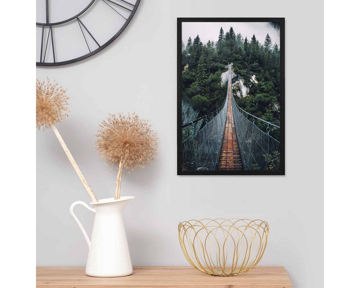 PHOTOLINI Bilderrahmen modern mit bruchsicherem Acrylglas, Holz MDF für Fotos & Poster, für 1 Bilder (1 Einzelrahmen), Posterrahmen 30x45 cm zum Aufhängen – Bild 4 von 5