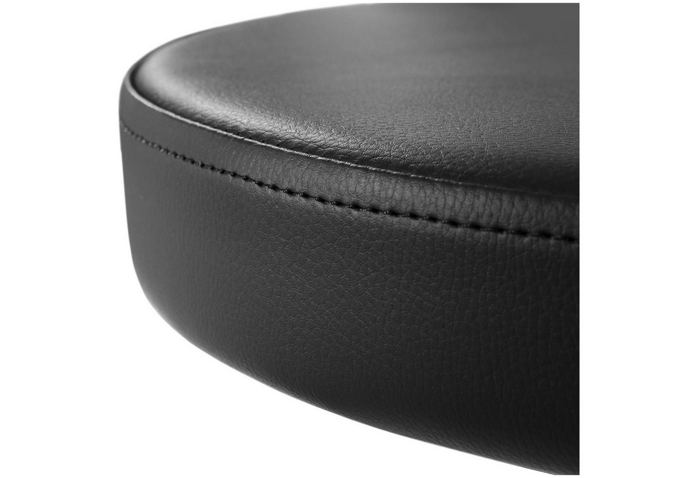 Physa Drehhocker Rollhocker Arbeitshocker höhenverstellbar 45-58 cm Kunstleder Schwarz, Schwarz – Bild 5 von 5