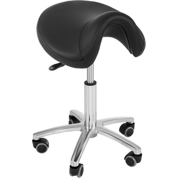 Physa Drehstuhl Sattelhocker Rollhocker Arbeitshocker Kosmetikhocker schwarz, Schwarz